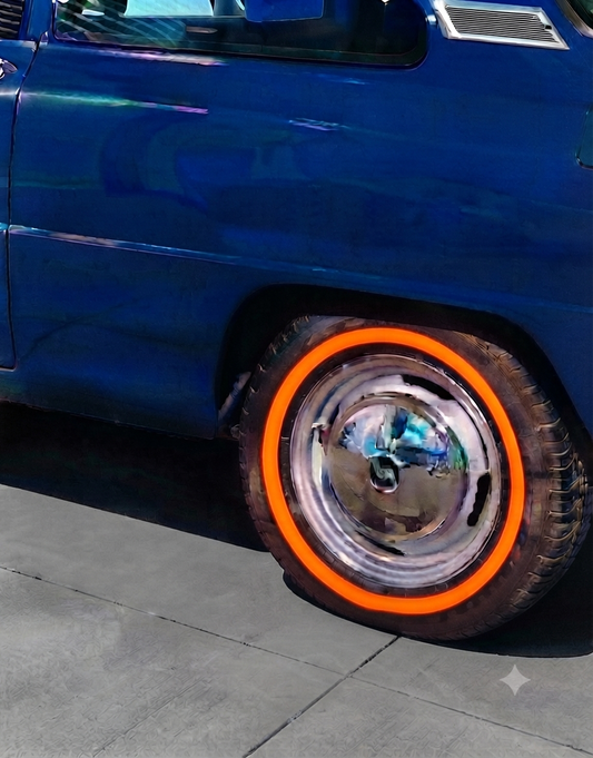 WHITEWALL TYRE PAINT -  FLURO ORANGE 125ML