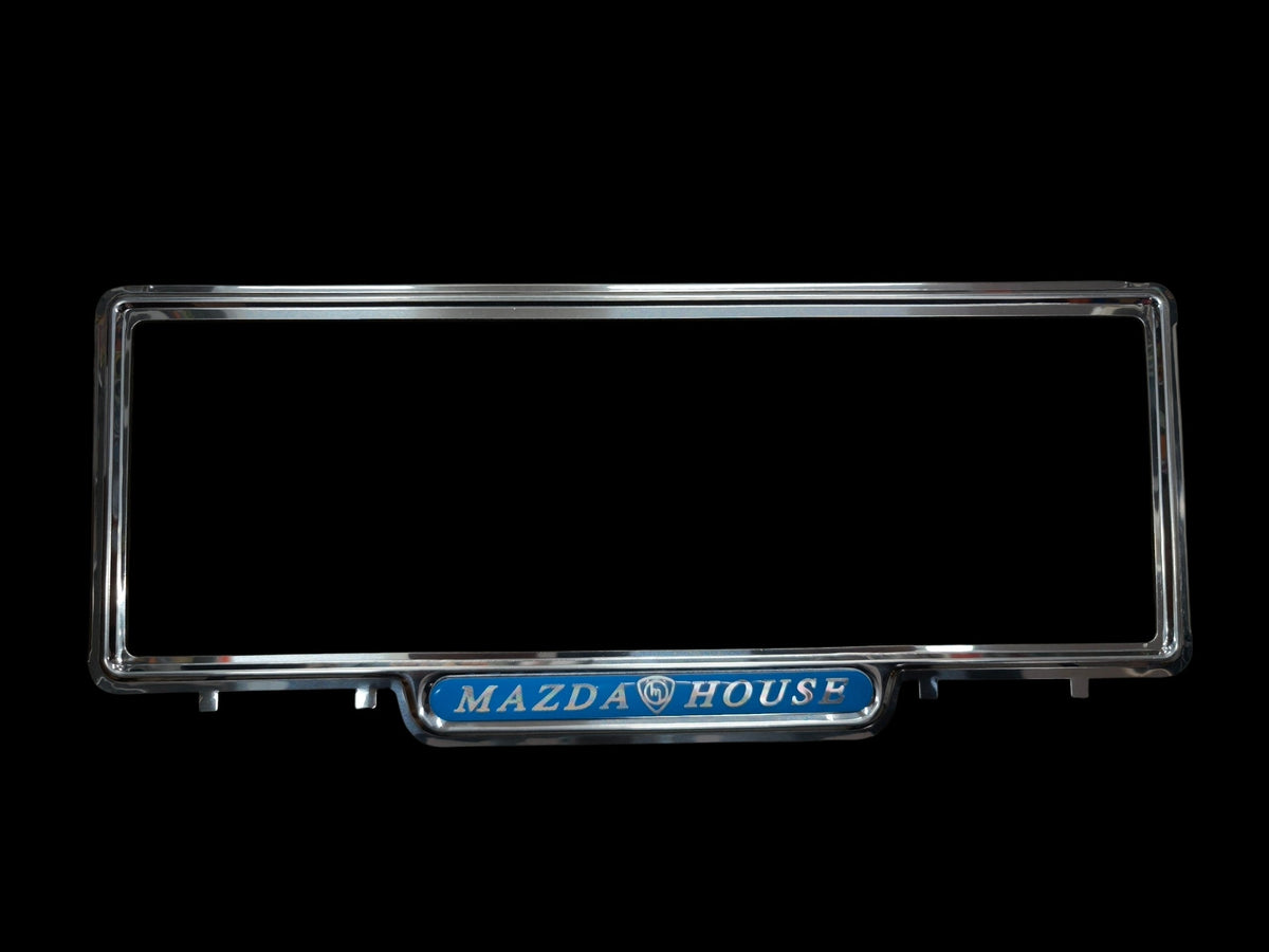 Genuine Retro MAZDA HOUSE  Classic License Plate Covers - Pair