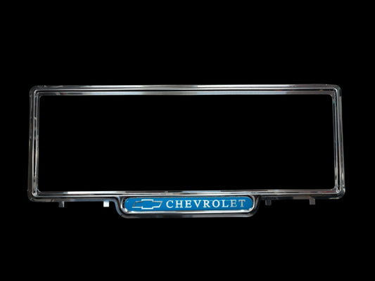 Genuine Retro Style Blue Chevrolet Classic License Plate Covers - Pair