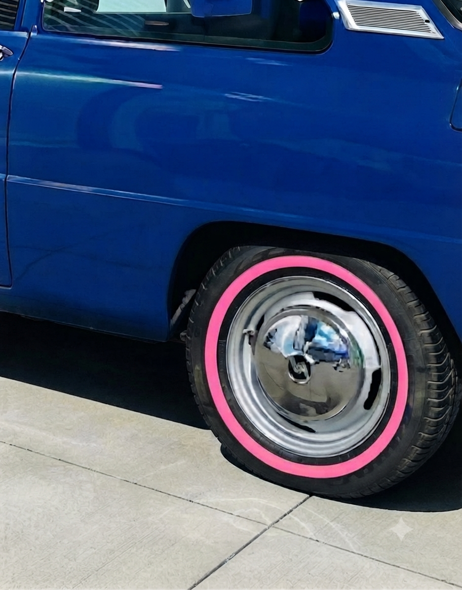 WHITEWALL TYRE PAINT -  FLURO PINK 125ML